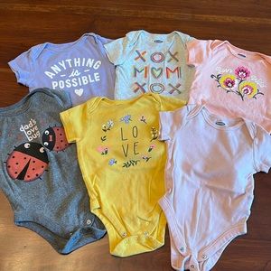 Set of Old Navy Short-Sleeved Onesies